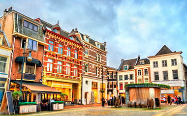 Traditional houses in the old town of Arnhem, the Netherlands